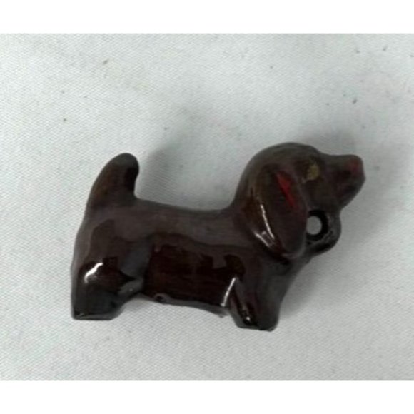 Dachshund Wiener Dog Miniature Ornaments Set of 4 Antique Red Clay - Picture 6 of 7